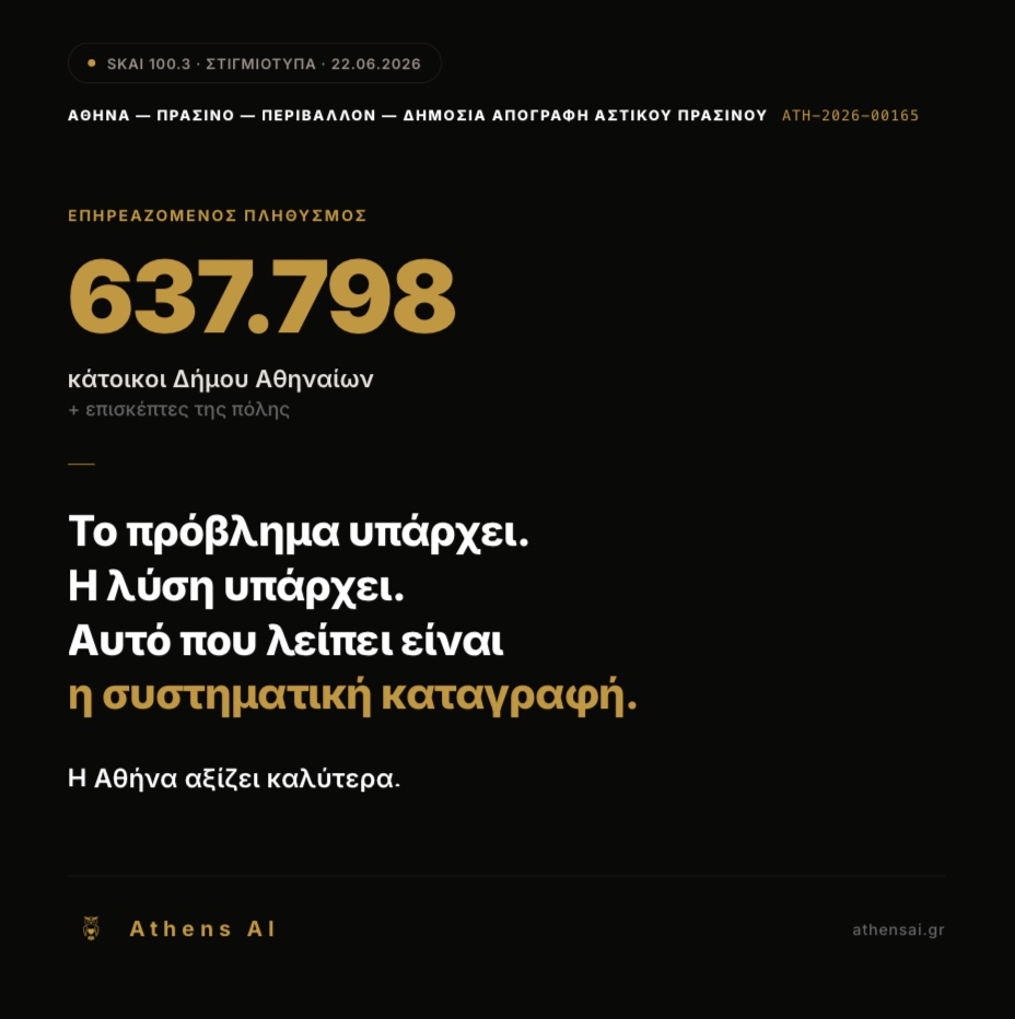 ATH-2026-00165 — Επηρεαζόμενος πληθυσμός: 637.798 κάτοικοι